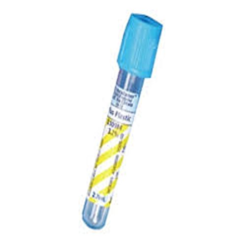 Becton Dic 30832800 Bd Vacutainer Plus Venous Blood Collection Tube Coagulation Buffered Sodium Citrate 13 X 75 Mm 2.7 Ml Bd Hemogard Closure Plastic Tube 363083 Box Of 100