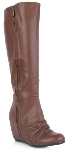Bamboo Noel-05 Hidden Wedge High Boot