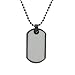 31rXx4rZqnL. SL75  Stainless Steel Cross Dog Tag Pendant with Black Steel Cables 24 Curb Chain