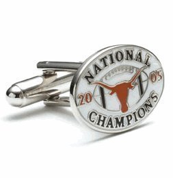 2005 Commemorative Texas Longhorns Cufflinks - NCAA College Athletics Sports Themed Formal Wear