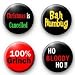 Search : Set of 4 - CHRISTMAS GRINCH - Bah Humbug Pinback Buttons 1.25" Pins / Badges ~ Anti Christmas