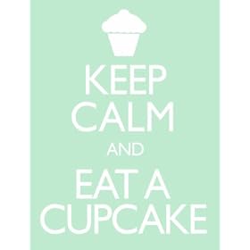 F2452 KEEP CALM AND CARRY ON AND EAT A CUPCAKE METAL ADVERTISING FRIDGE MAGNET WALL SIGN
