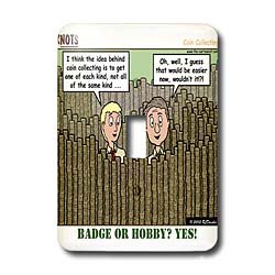 Rich Diesslin KNOTS Scout Cartoons - Coin Collecting - Badge or Hobby - Light Switch Covers - single toggle switch