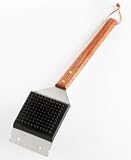 Charcoal Companion Big Head Rosewood Handle Grill Brush