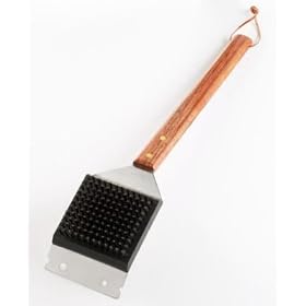 Charcoal Companion Big Head Rosewood Handle Grill Brush by 