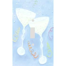 New Year Glasses Decorative Switchplate Cover