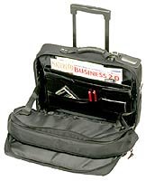 Porter Case - RS270 - Rolling Softie 270 Office Case Softside Mobile Office Computer Luggage - Black - Large