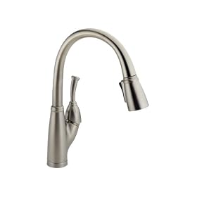 Delta 989-SS Allora Single-Handle Pull-Down Kitchen Faucet, Stainless by Delta Faucet