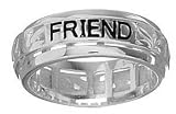 Sterling Silver Amigo Friend Ami Spinner Ring