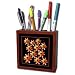 Jaclinart Flowers Floral Garden Nature Tropical Fantasy - Orange green fantasy flowers on a black ba