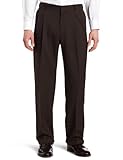 Haggar Mens Stripe Herringbone Fancy Pleat Front Dress Pant,Dark Brown,40 / 31 Haggar Mens Stripe Herringbone Fancy Pleat Front Dress Pant,Dark Brown,40 / 31