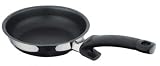 Nonstick Stainless Fry Pan - 9.5 (Stainless Steel / Black) (4H x 10W x 10D)