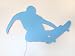 Skateboard Wall Art, Wood Construction with Backlight, Dynamic Blue Finish, Made in USA