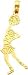 14K Gold Cheerleader Charm