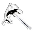 Sterling Silver Dolphin Nose Bone