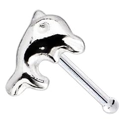Sterling Silver Dolphin Nose Bone