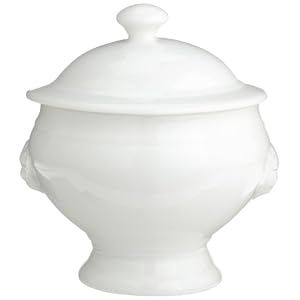 10 Strawberry Street Whittier Small Lions Head Soup Bowl, Set of 4, White by 10 Strawberry Street