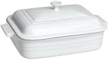 Le Creuset Stoneware Covered Rectangular Dish, White