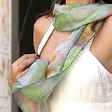Silk scarf, 'Summer Poppies'