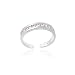 Sterling Silver Pink cz Toe Ring