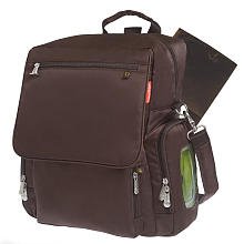 Fisher-Price Fastfinder Deluxe Convertible Diaper Backpack, Brown