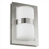 Wandleuchte “Archa” in Weiß geätzt / Nickel matt