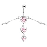 Pink Gem Sweetheart Belly Chain
