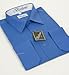Elegant Men's Button Down Royal Blue Dress Shirt (XL-17/17.5 Neck; 34/35 Sleeves)