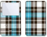 Turquoise Plaid Design iPod classic 80GB/ 120GB Protector Skin Decal Sticker