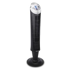 Honeywell HY108E Oszillierender Turmventilator, schwarz / silber