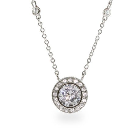 Eve's Addiction Diana's CZs By The Yard Pave Bezel CZ Necklace