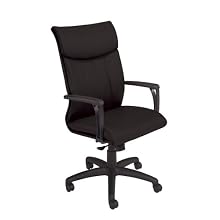 National Office Furniture Respect High Back Executive Office Chair, Black Faux Leather