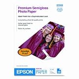 Epson Premium Photo Paper Semi-Gloss, 4 x 6 Inches, 40 Sheets (S041982)