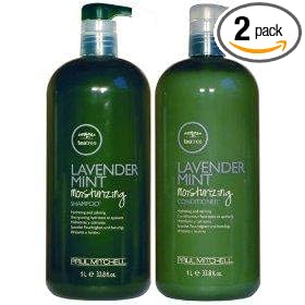 Paul Mitchell Tea Tree Lavender Mint Moisturizing Shampoo and Conditioner (Choose from 2.5, 10.1, or 33.8 oz set bottles)(33.8 oz comes with free pumps)