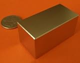 Applied Magnets - 2 X 1 x 1 Super Strong Rare Earth Neodymium Block Magnet