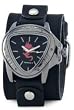 Nemesis #LBB929R Men's Red Dragon Leather Cuff Watch