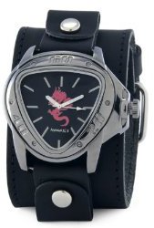 Nemesis #LBB929R Men's Red Dragon Leather Cuff Watch