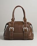 Michael Kors Brookville Update Medium Brown Bowling Bag Purse