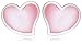 Silver Ladies E6822 Pink Mother of Pearl Heart Stud Earrings
