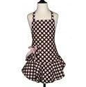 ジェシースティール ブラウン&ピンクドット エプロン 子供用 Jessie Steele Children's Bib Josephine Brown & Pink Polka Dot Apron 211-JS-94J
