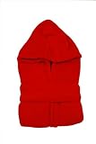 Produkt-Bild: Damen und Herren Microfaser SOFT FLEECE Bademantel mit Kaputze L in ROT