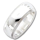 Sterling Silver 7mm Milgrain Band