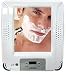 Z`Fogless Stereo Shower Radio with Mirror & Clock, White