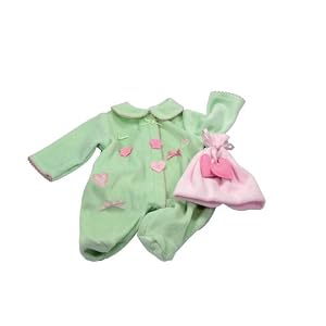 Gotz Dolls Green and Pink Sleeper - Fits 12-13 dolls by