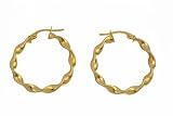 9ct Yellow Gold UER 027Y Ladies Hoop Earrings
