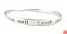 Bracelet - B158 - Bangle Style Engraved with ~ Live Well.. Laugh Often.. Love Much.. Inspirational Message ~ Silver Tone Metal