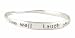 Bracelet - B158 - Bangle Style Engraved with ~ Live Well.. Laugh Often.. Love Much.. Inspirational Message ~ Silver Tone Metal