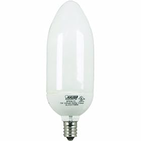 Feit Electric BPESL7C 7-Watt Compact Fluorescent Chandelier Bulb with Candelabra Base (40-Watt Incandescent Equivalent)