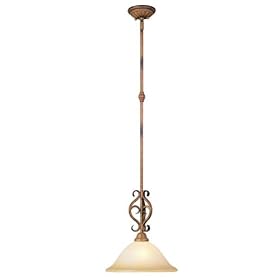 Bistro - Pendant Lighting Fixture - Golden Bronze Venetian Patina - Ivory Art Glass -... by Livex Lighting