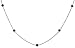 14k White Gold Black Diamond Station Necklace (1.8 cttw), 18